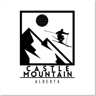 Castle Mountain Alberta Canada ski Posters and Art